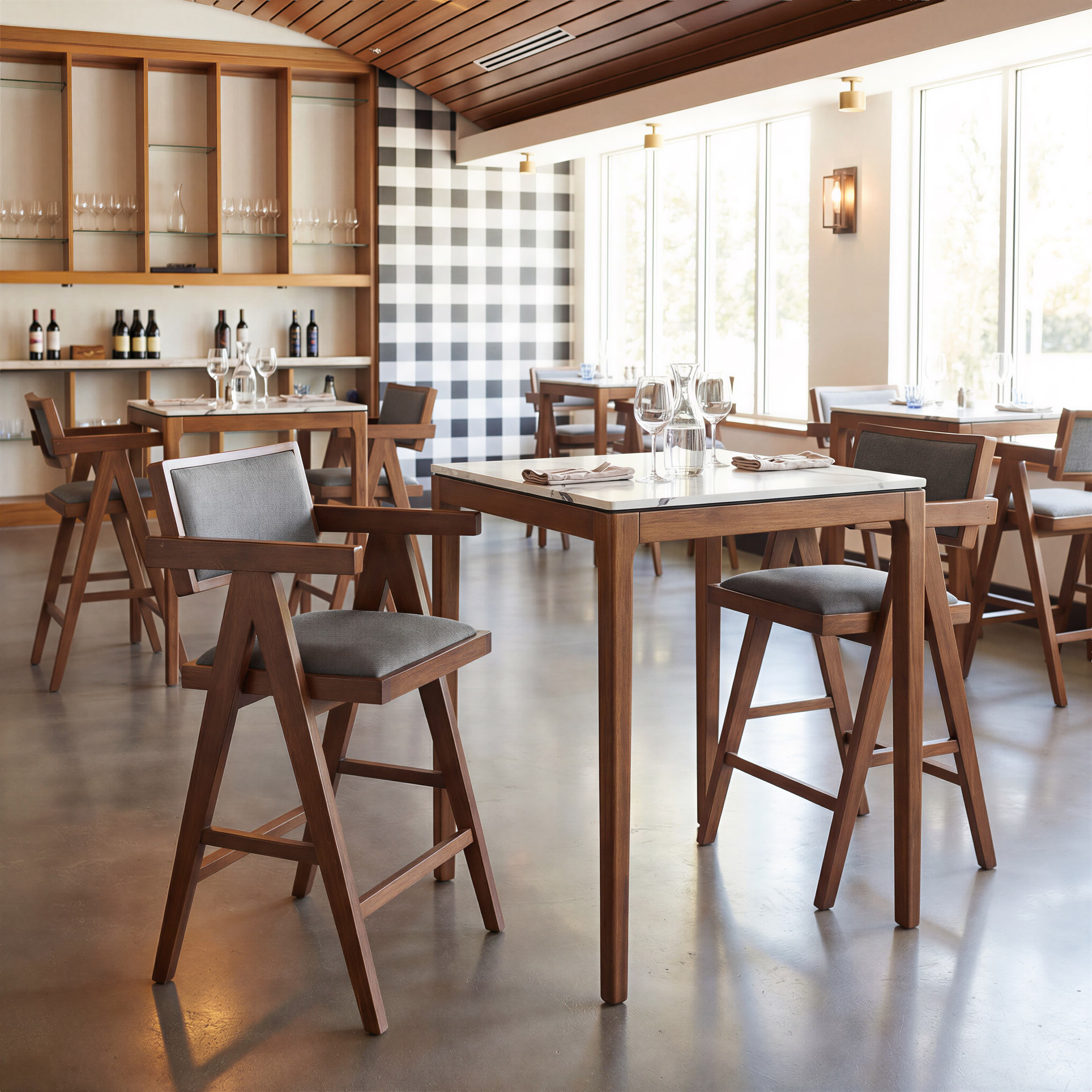Delhi Counter Stool (Set of 2) Gray & Walnut product image