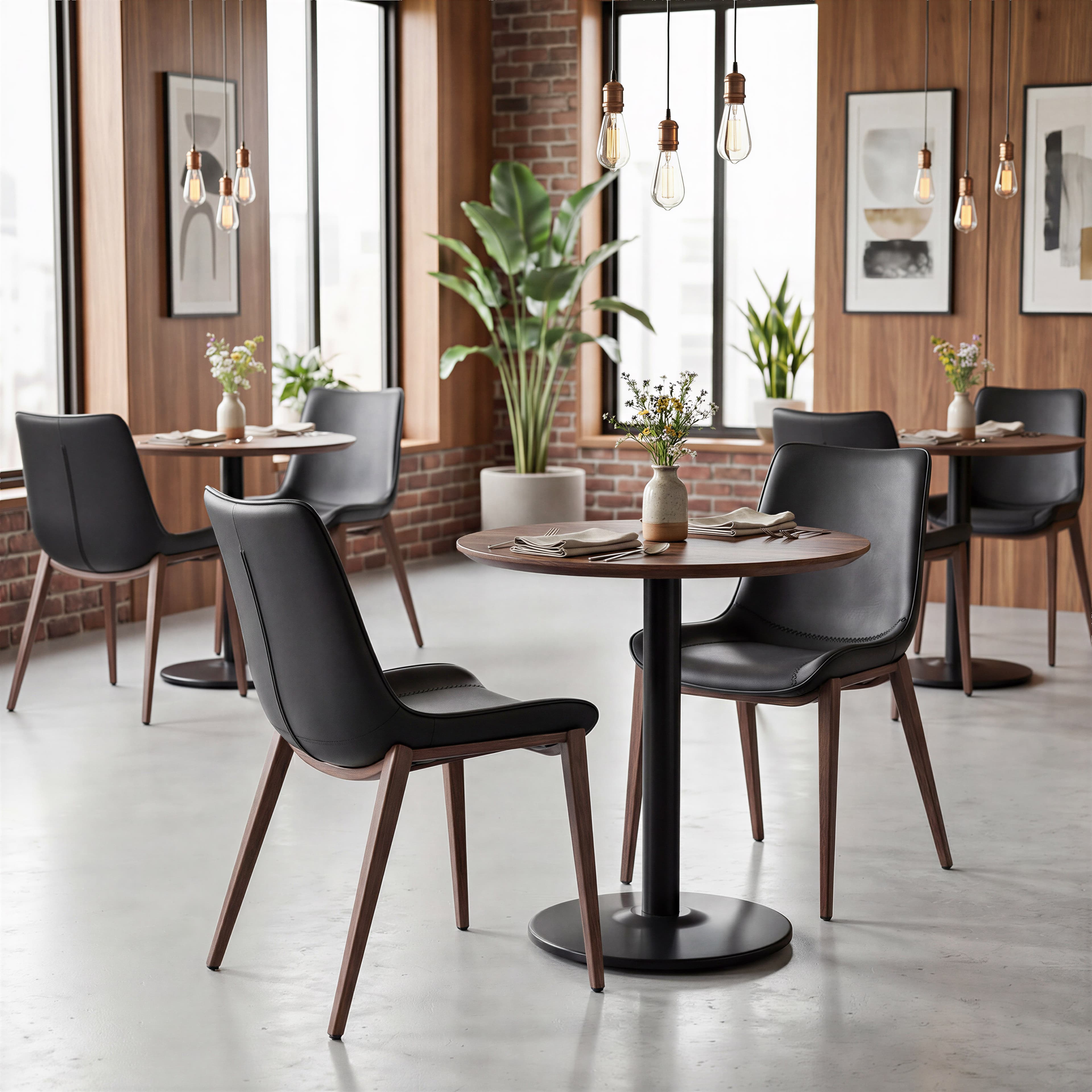 Magnus Dining Chair (Set of 2) Black & Walnut product image