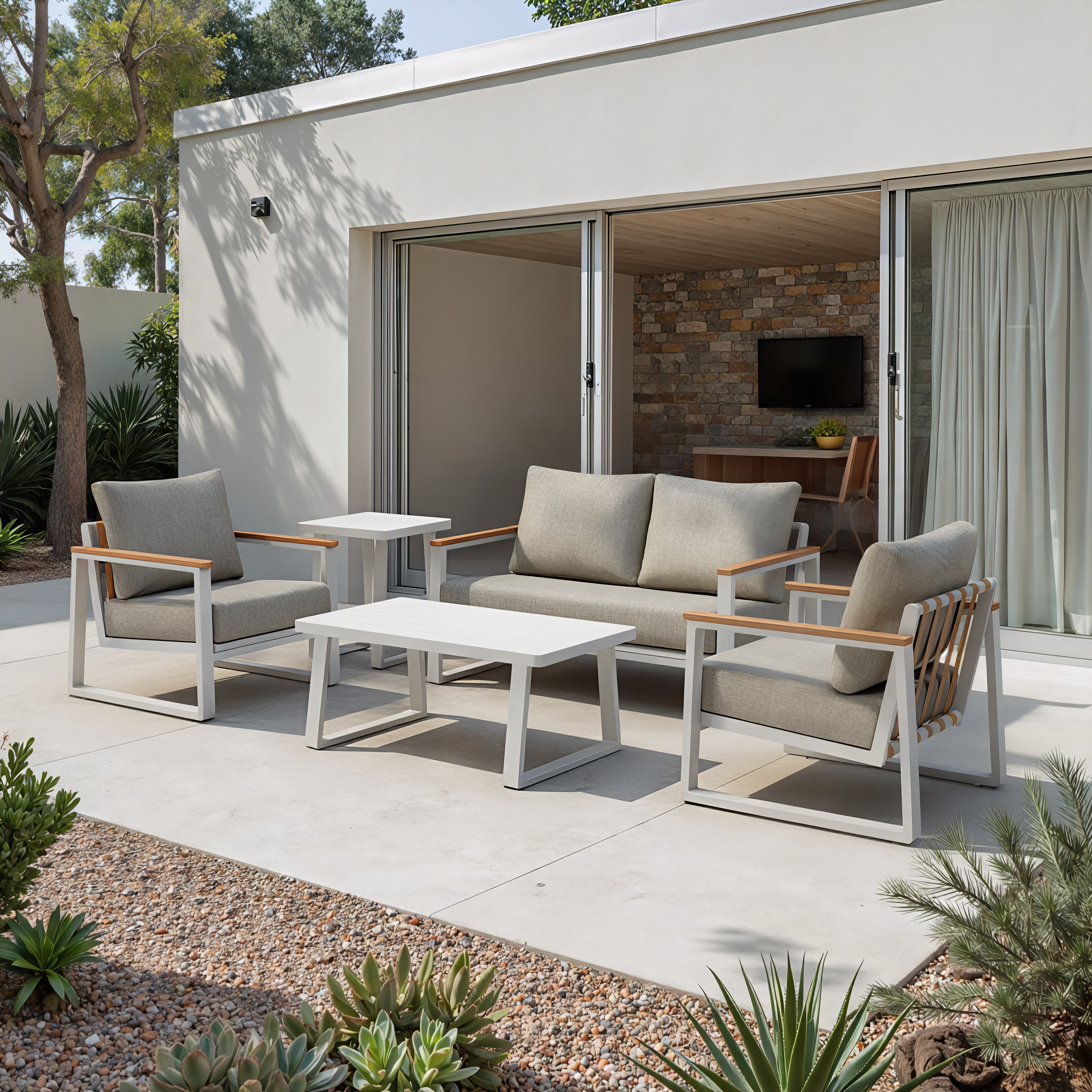 Welt Sofa Taupe & White product image