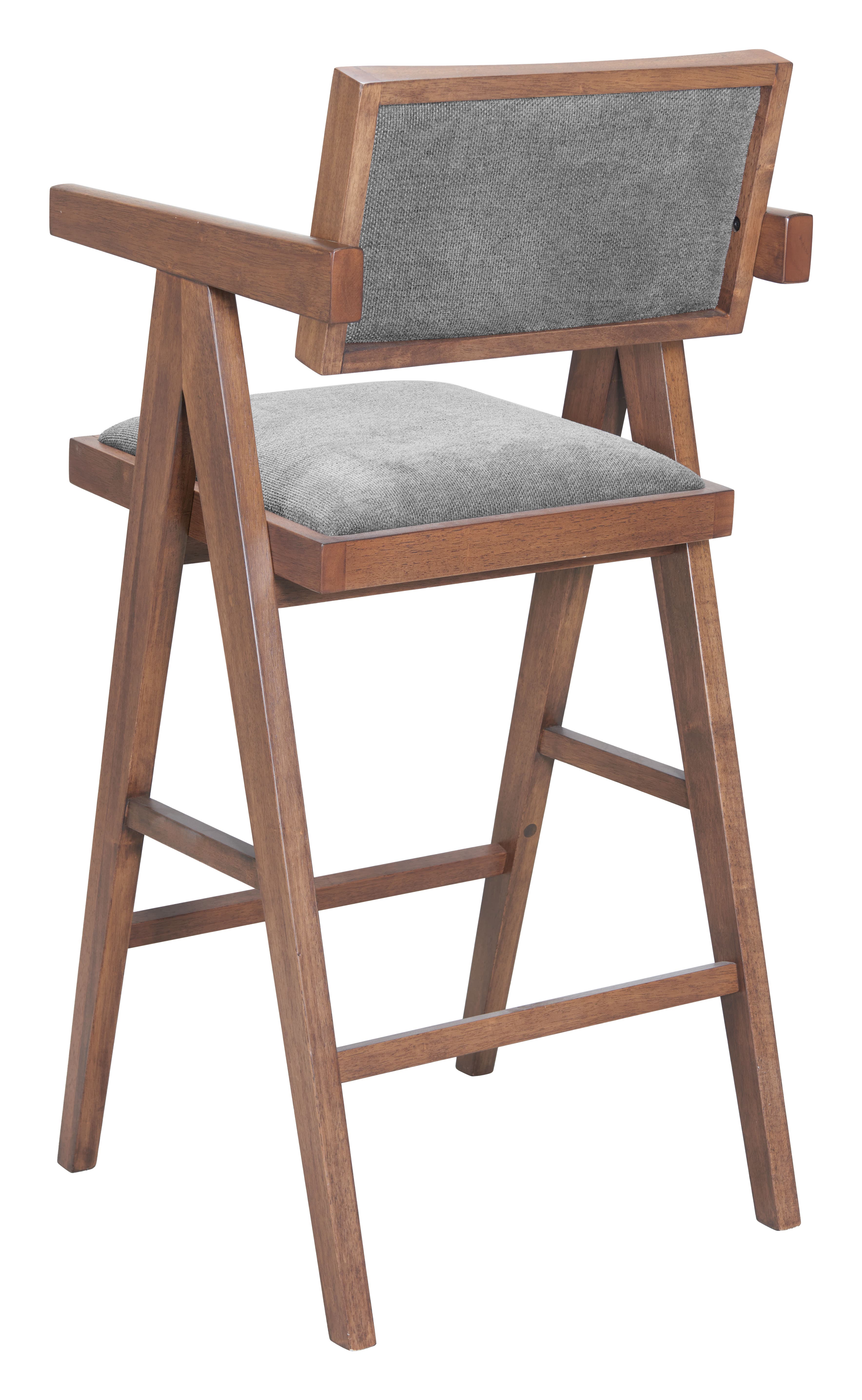 Delhi Barstool (Set of 2) Gray & Walnut product image