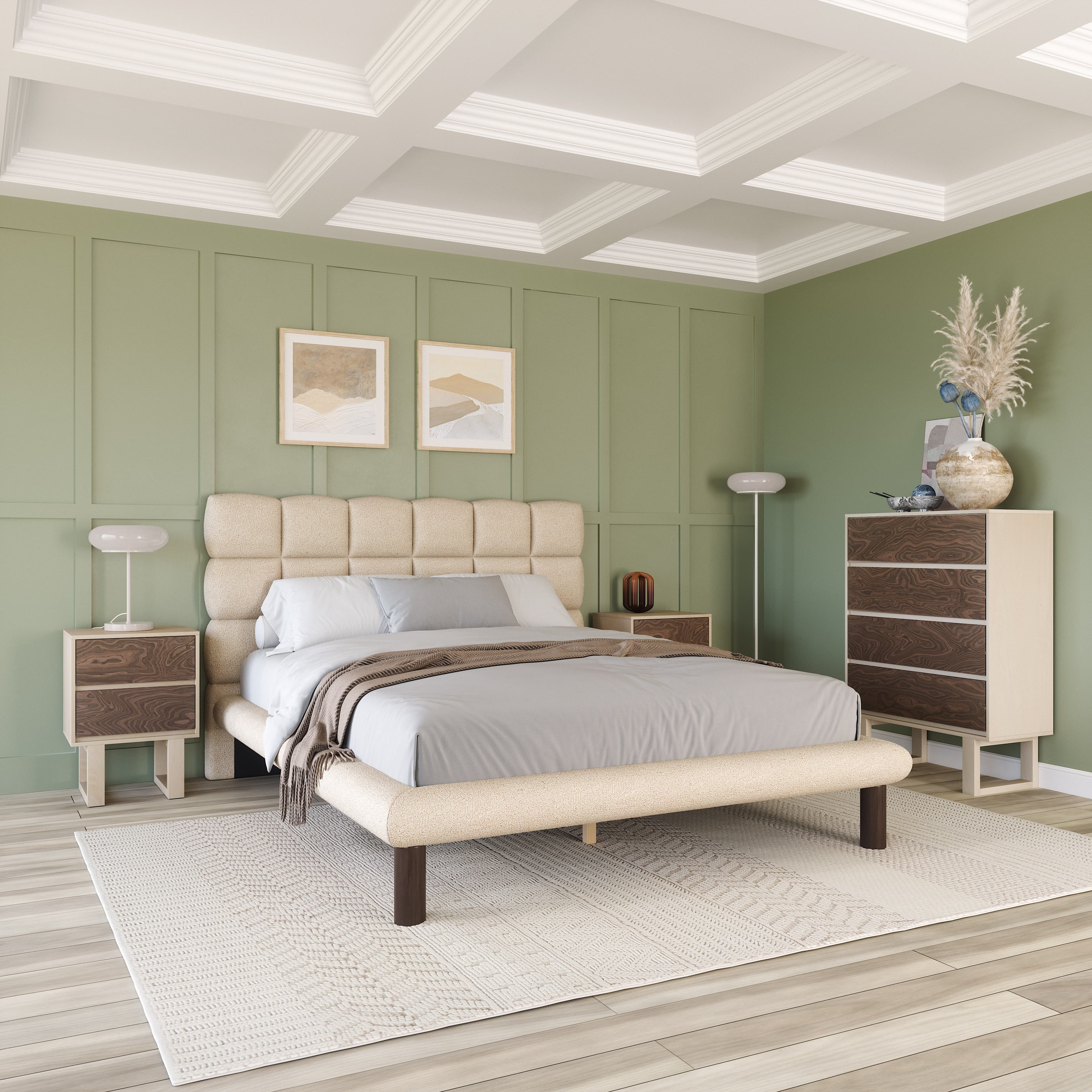 Placid Queen Bed Beige product image