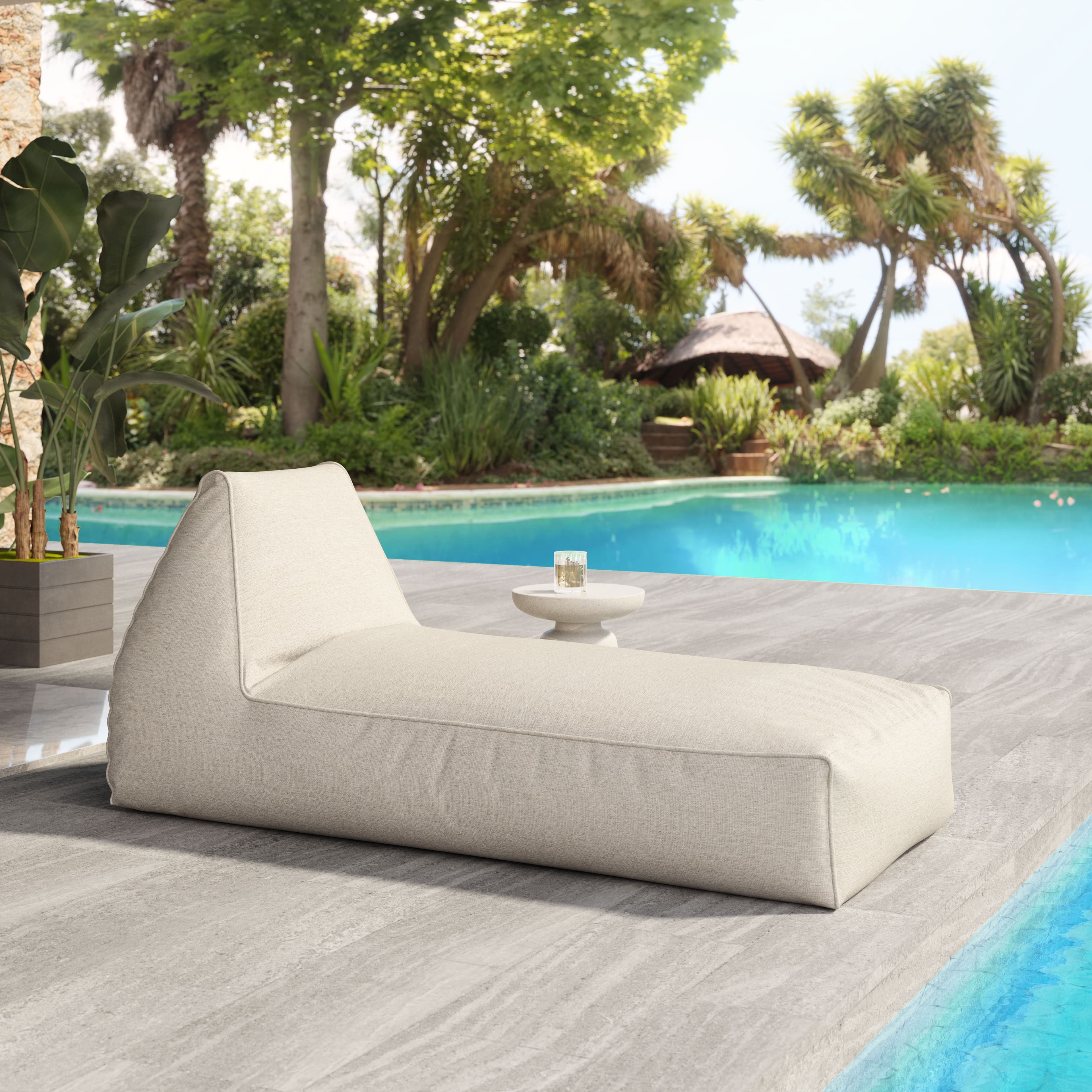 Kalm Chaise Lounge Beige product image