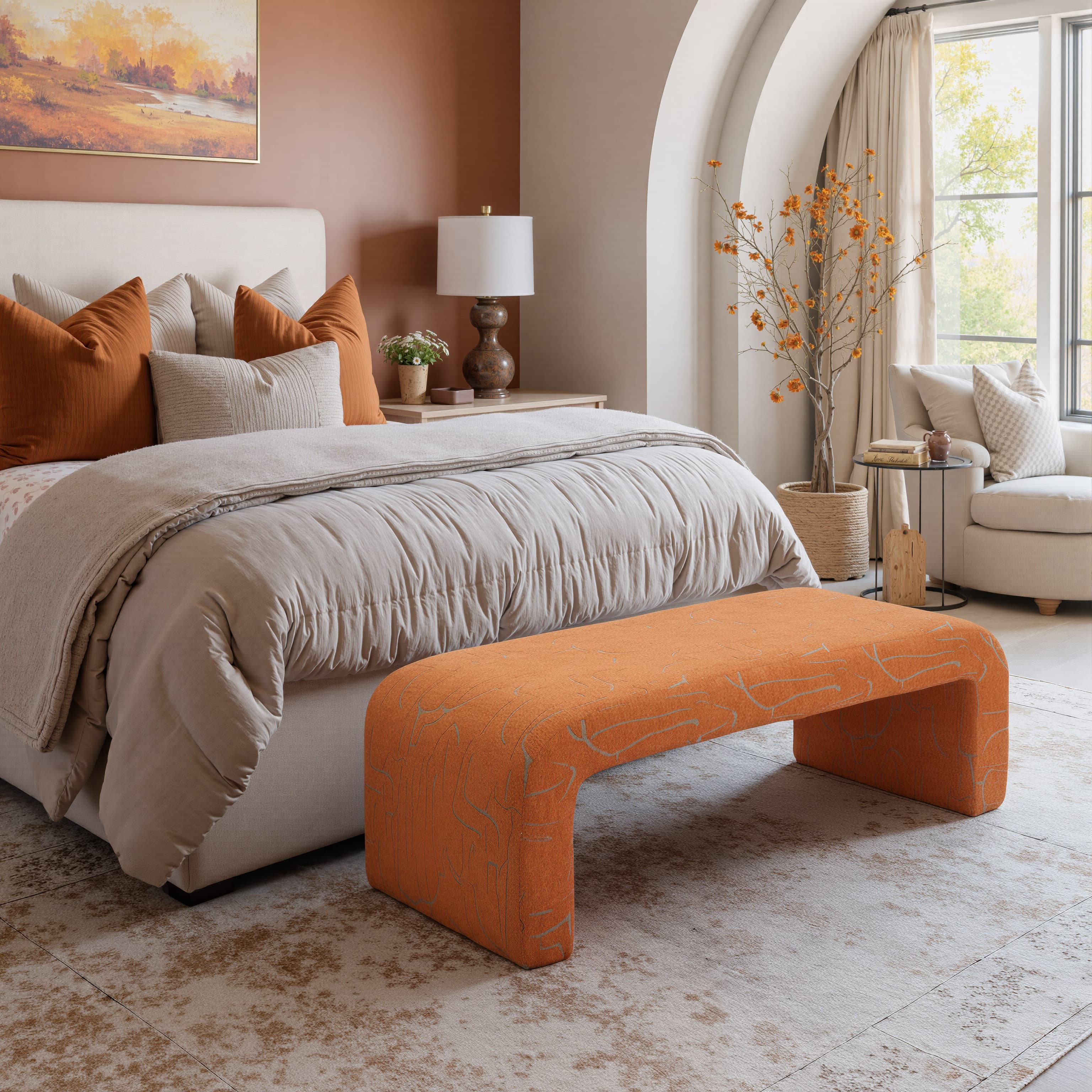 Nendo Bench Abstract Orange product image