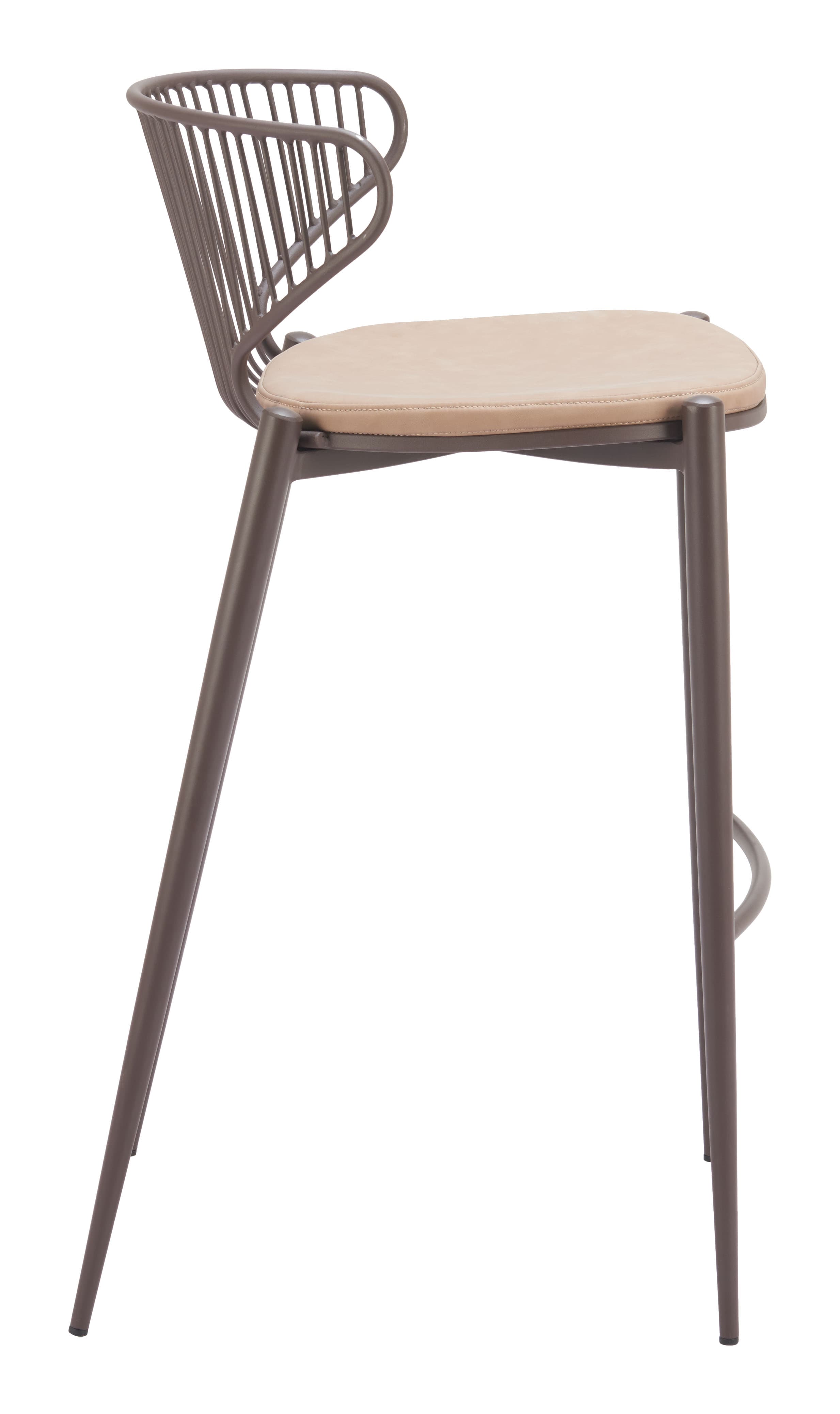Silues Barstool (Set of 2) Taupe & Brown product image