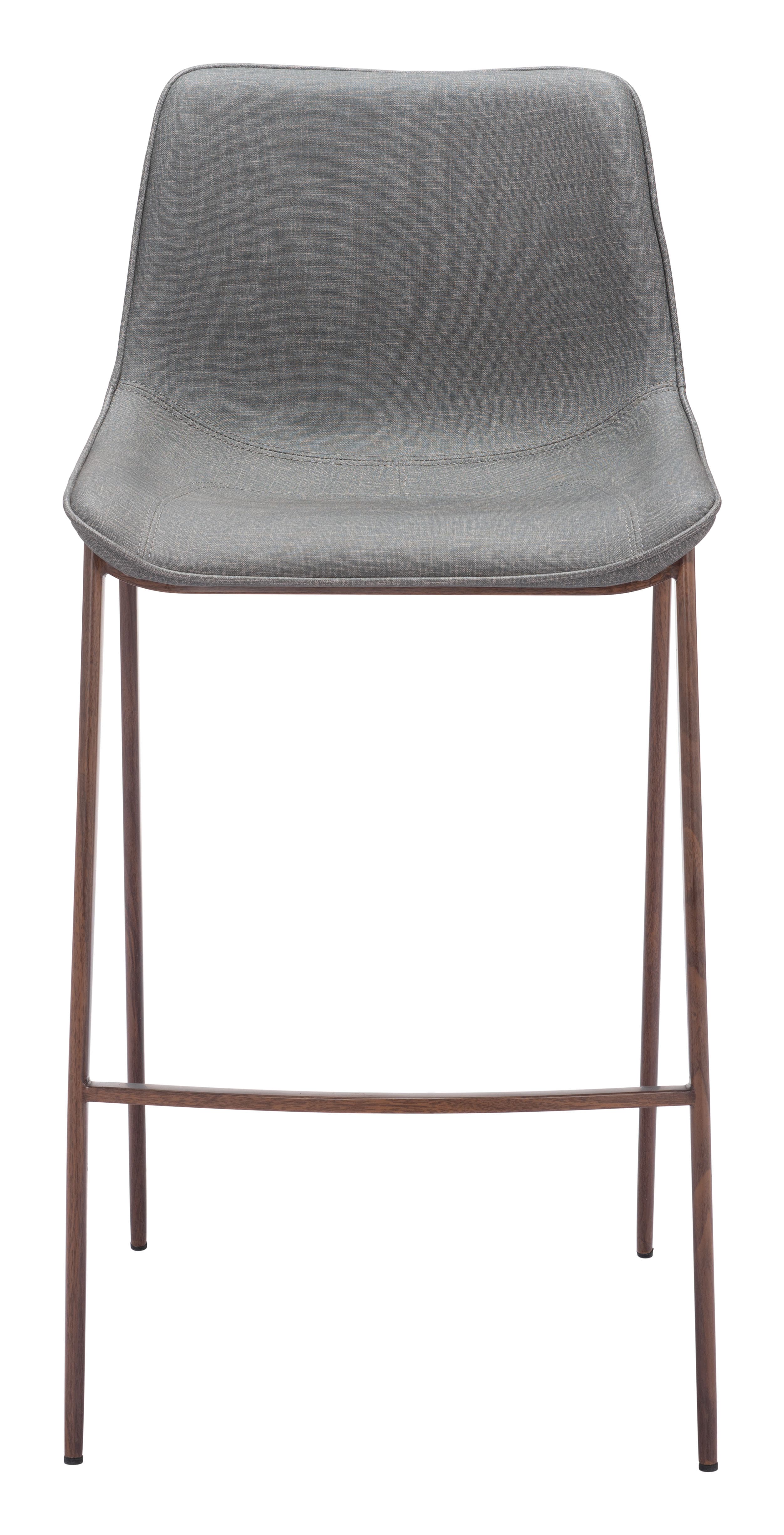Magnus Barstool (Set of 2) Slate Gray & Walnut product image