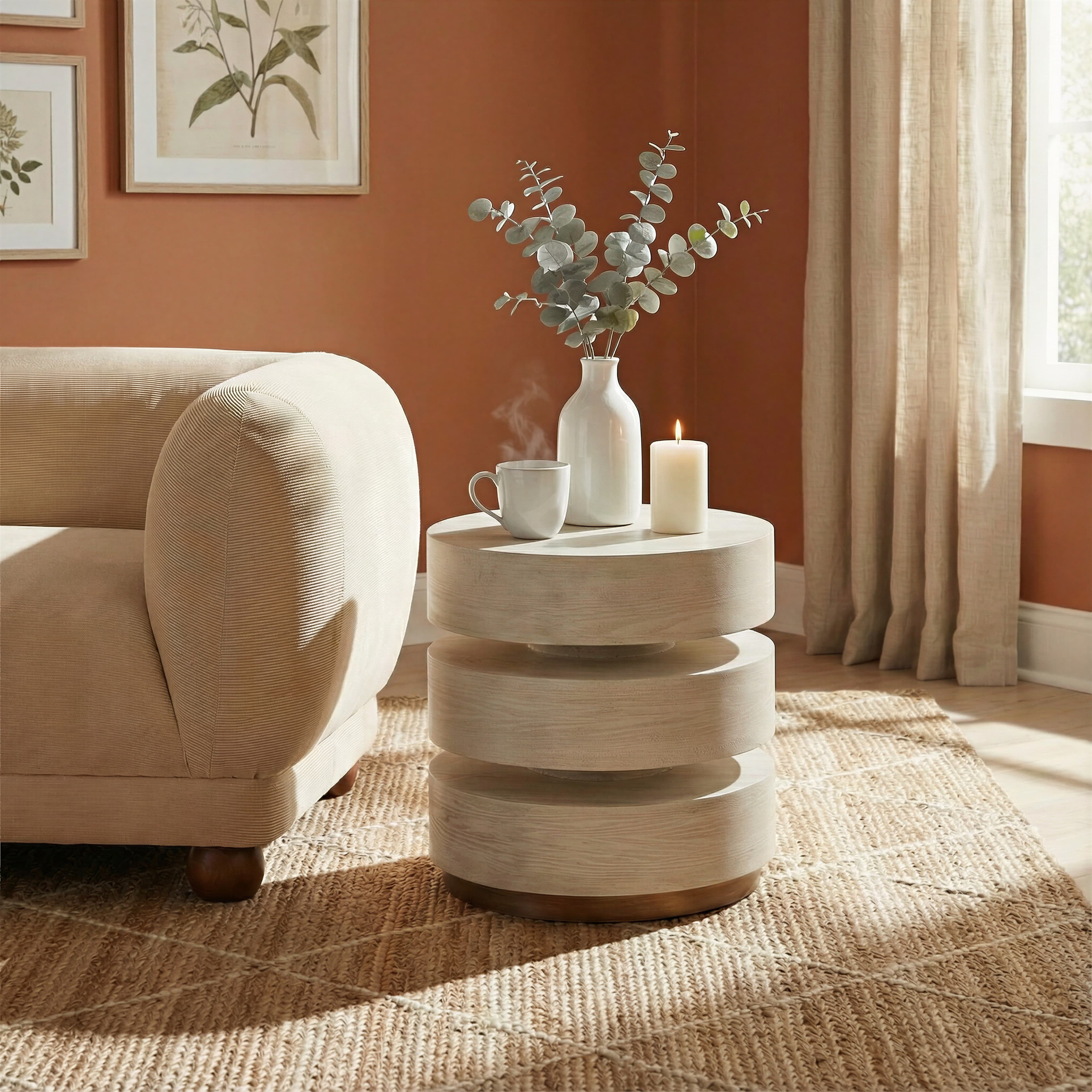 Laha Side Table Oak White product image