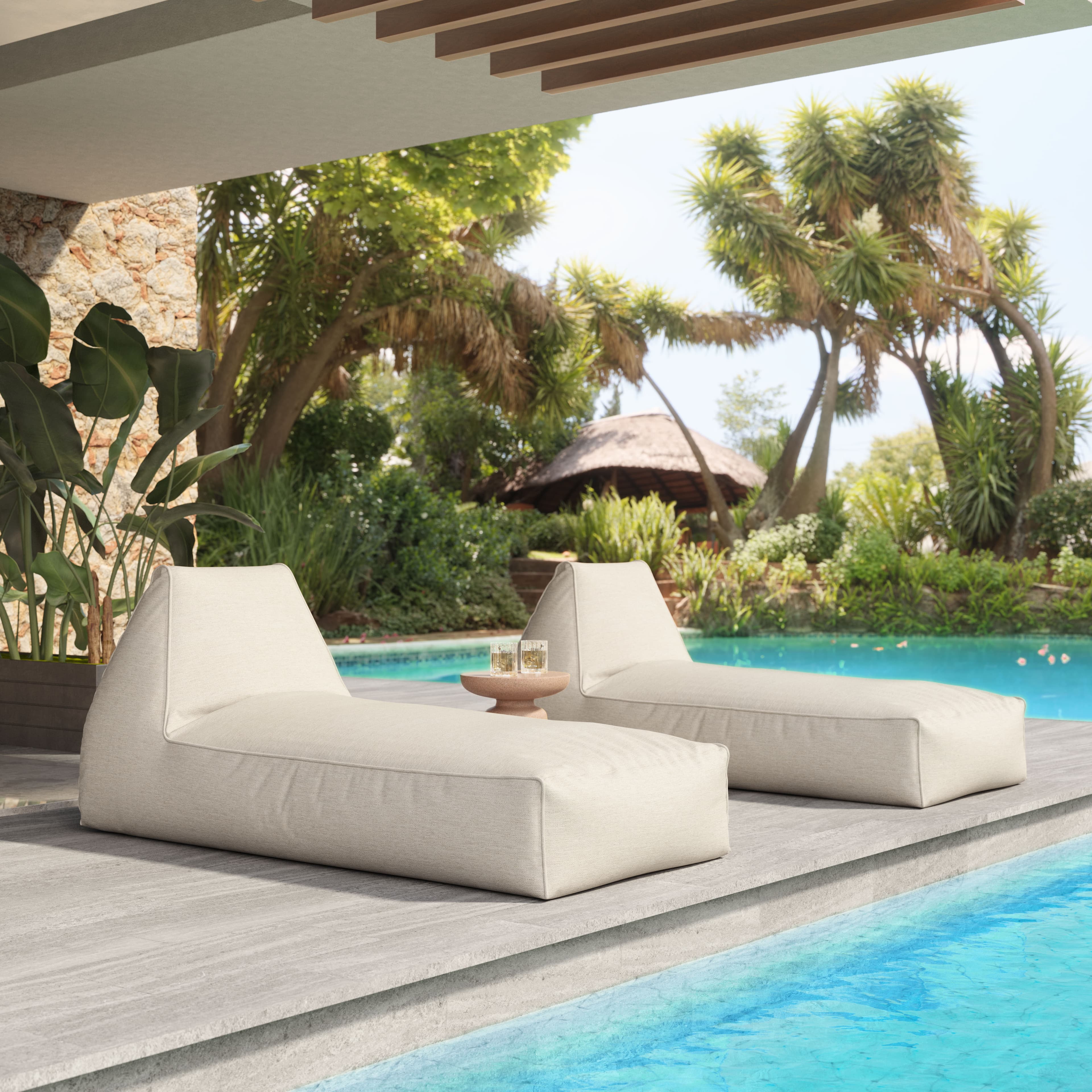 Kalm Chaise Lounge Beige product image