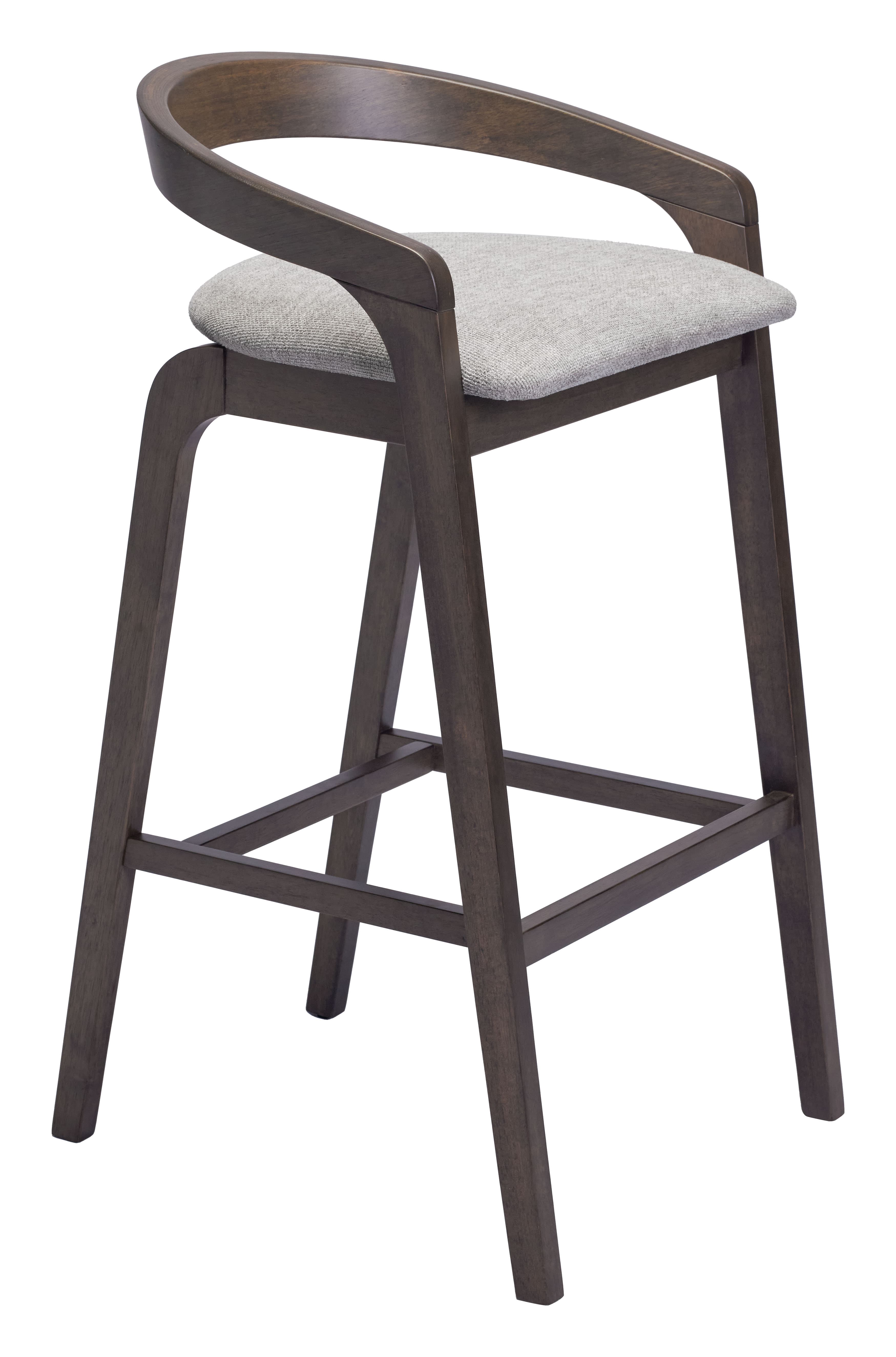 Troy Barstool (Set of 2) Dove Gray & Espresso product image