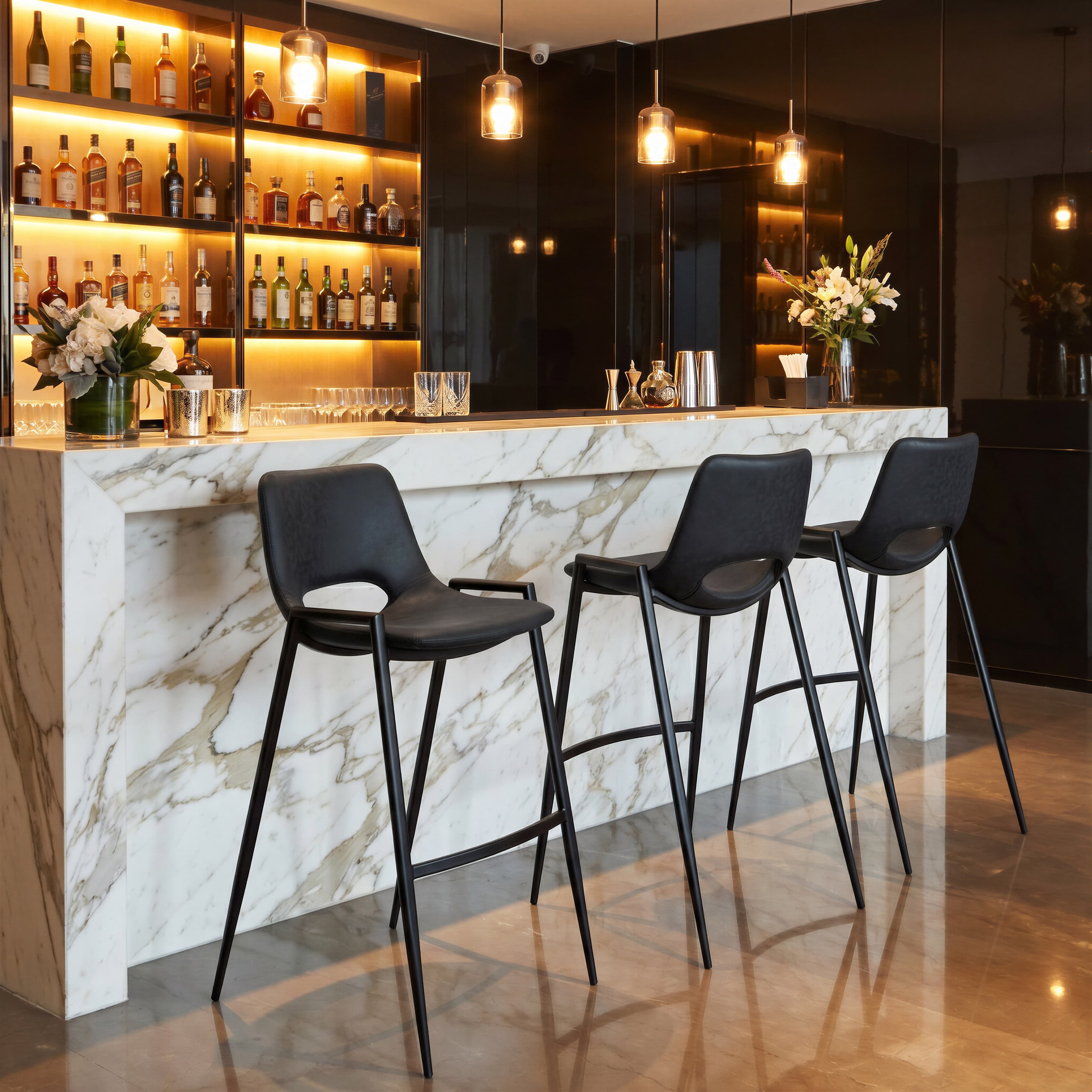 Desi Barstool (Set of 2) Black product image