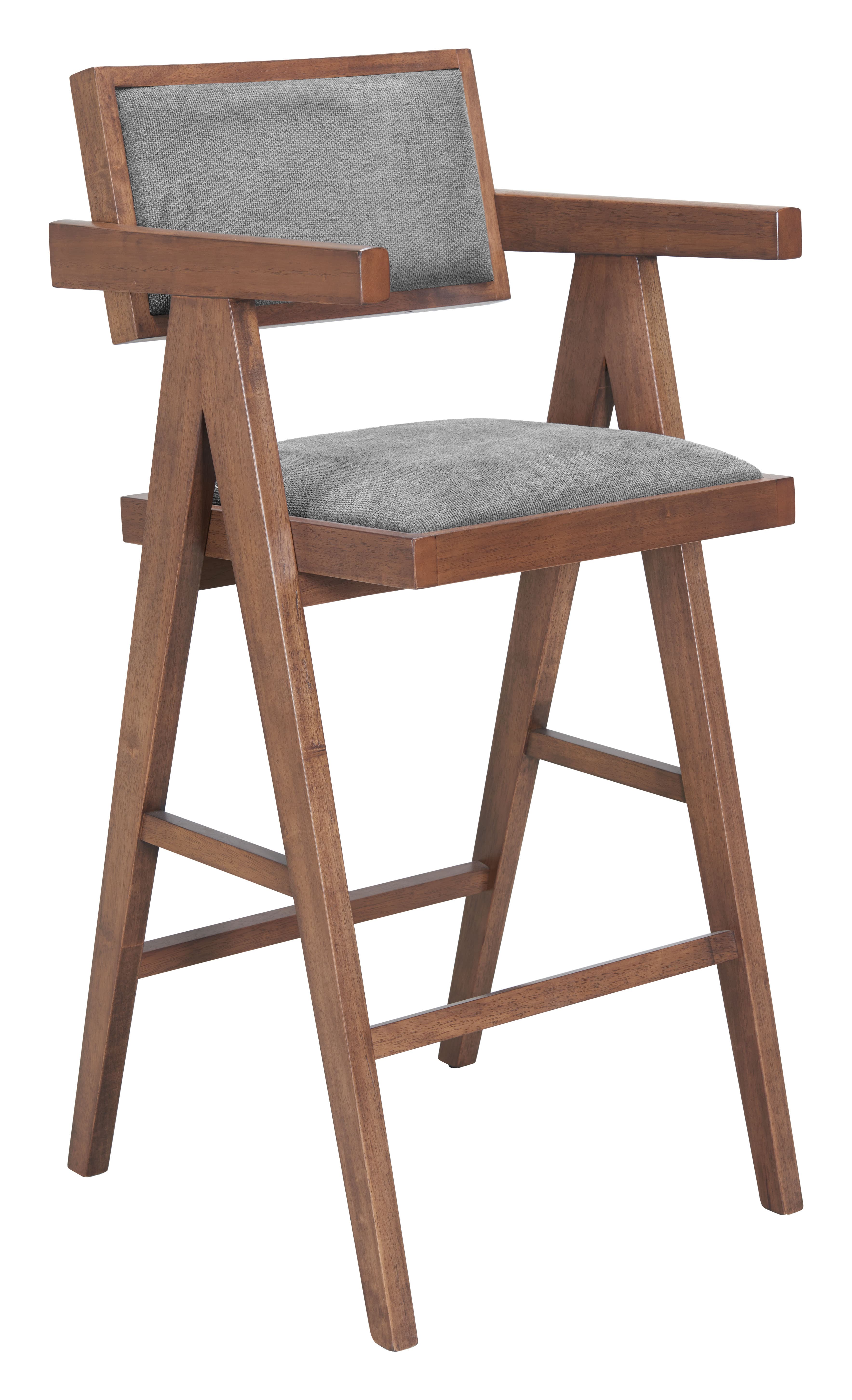 Delhi Barstool (Set of 2) Gray & Walnut product image
