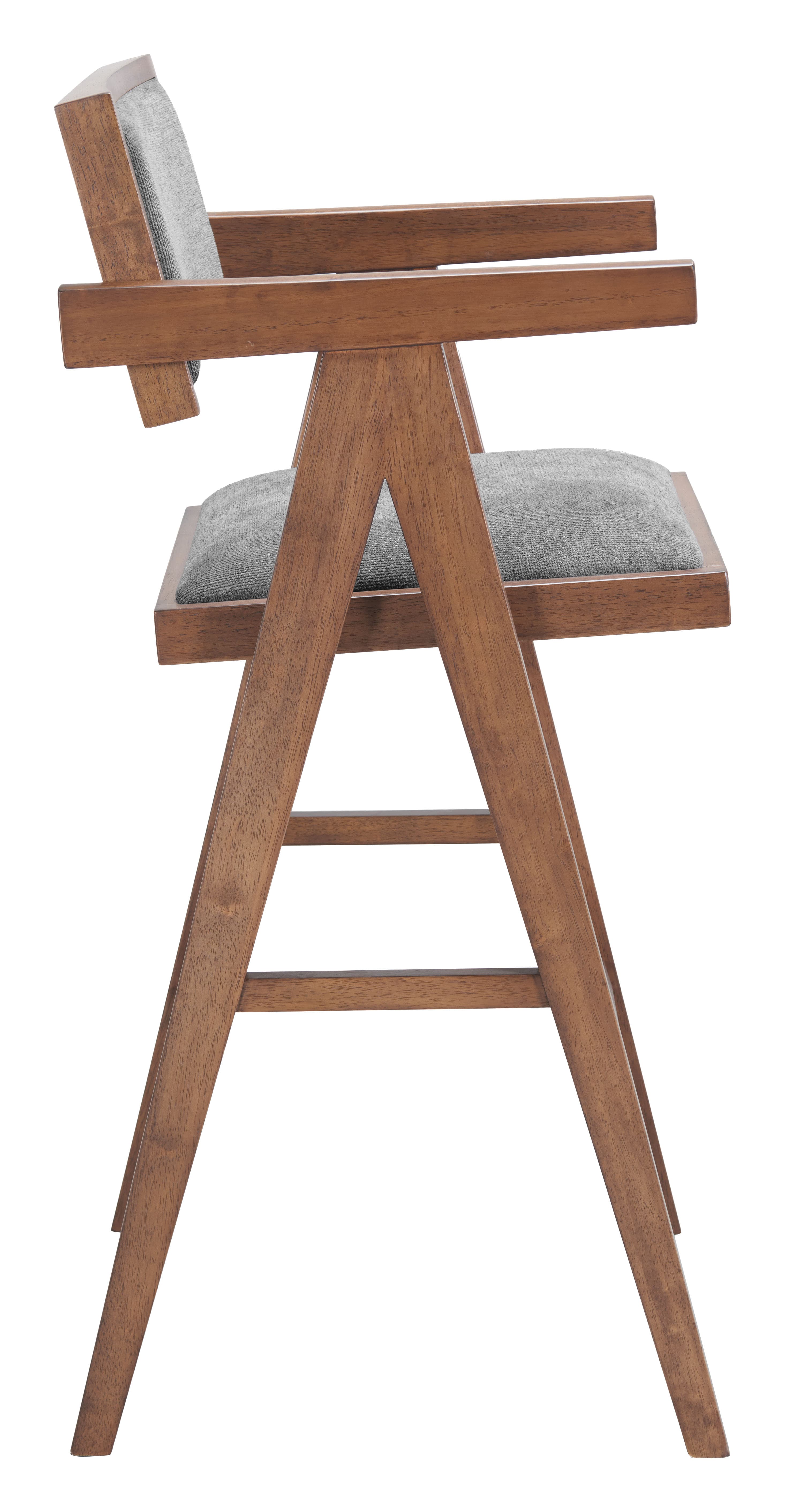 Delhi Barstool (Set of 2) Gray & Walnut product image