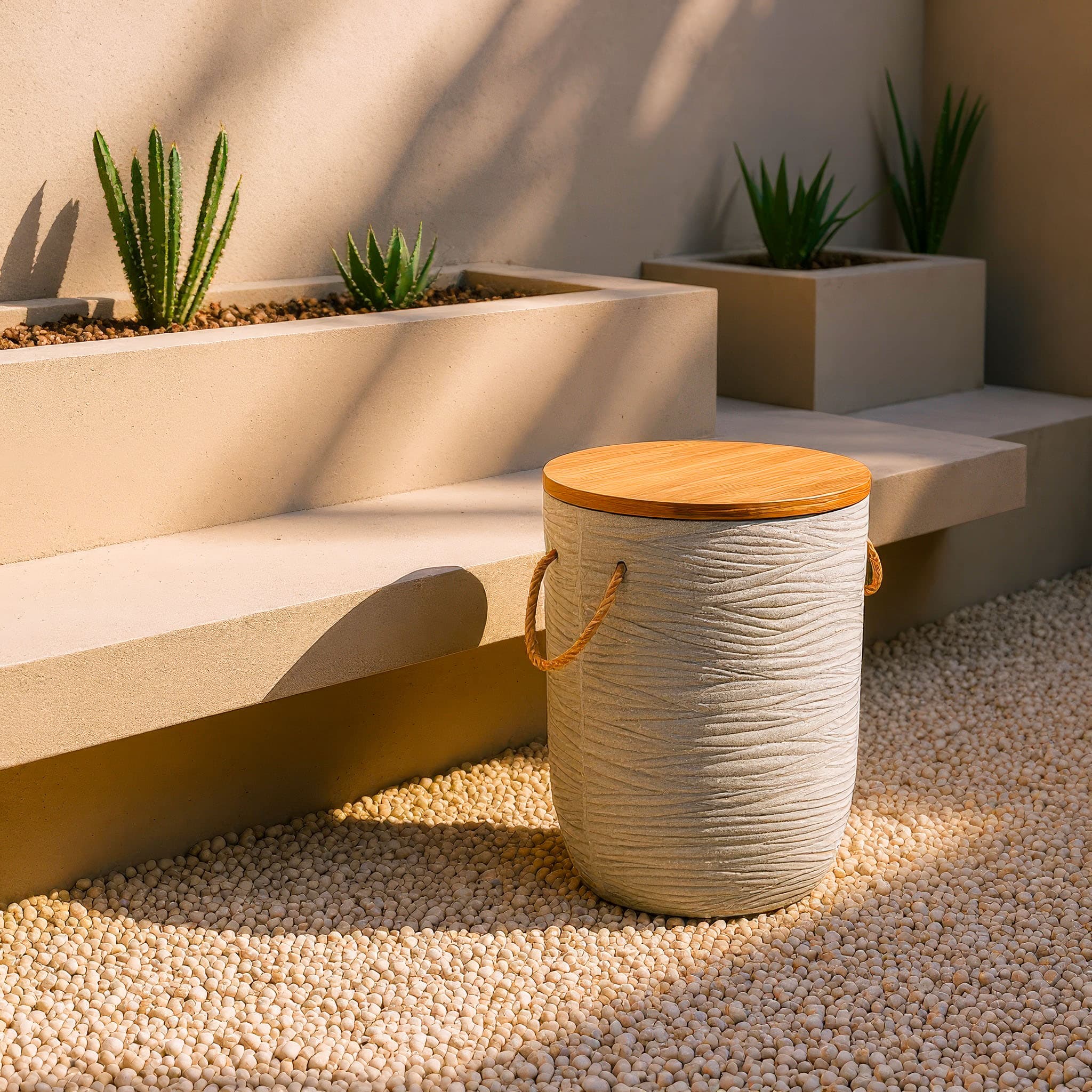 Biban Side Table Natural & Gray product image