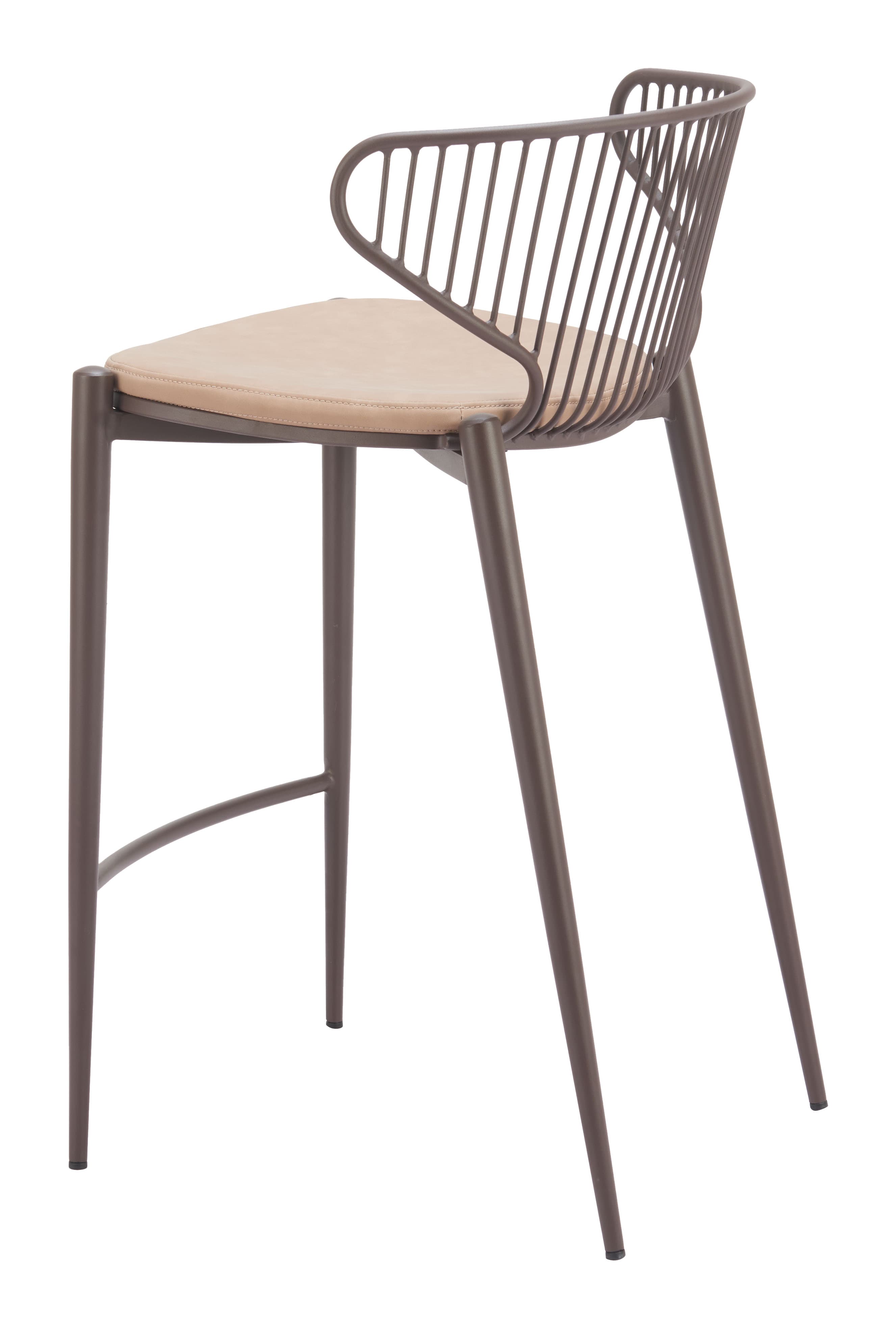Silues Counter Stool (Set of 2) Taupe & Brown product image