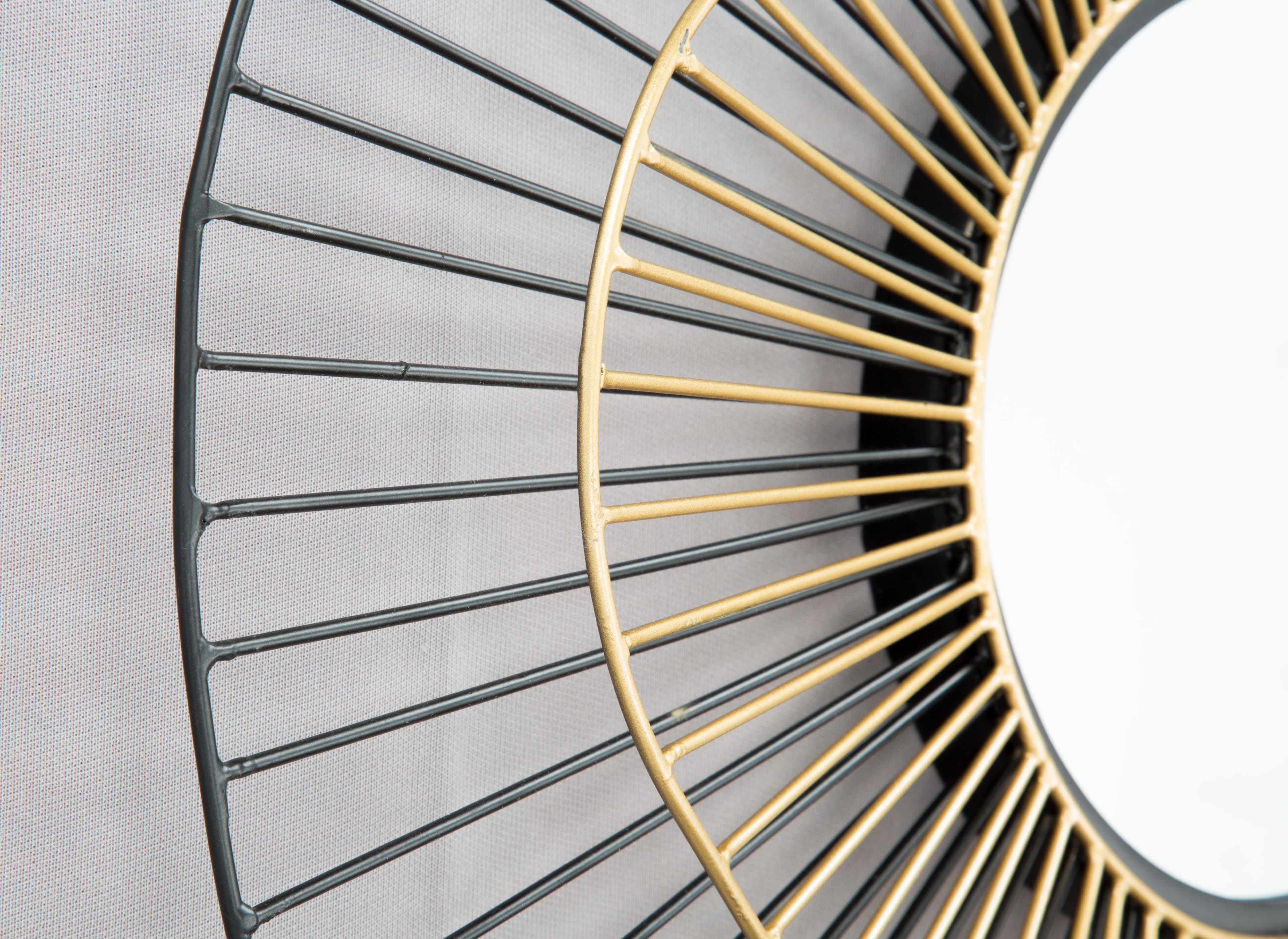 Comet Round Mirror Black & Gold product image