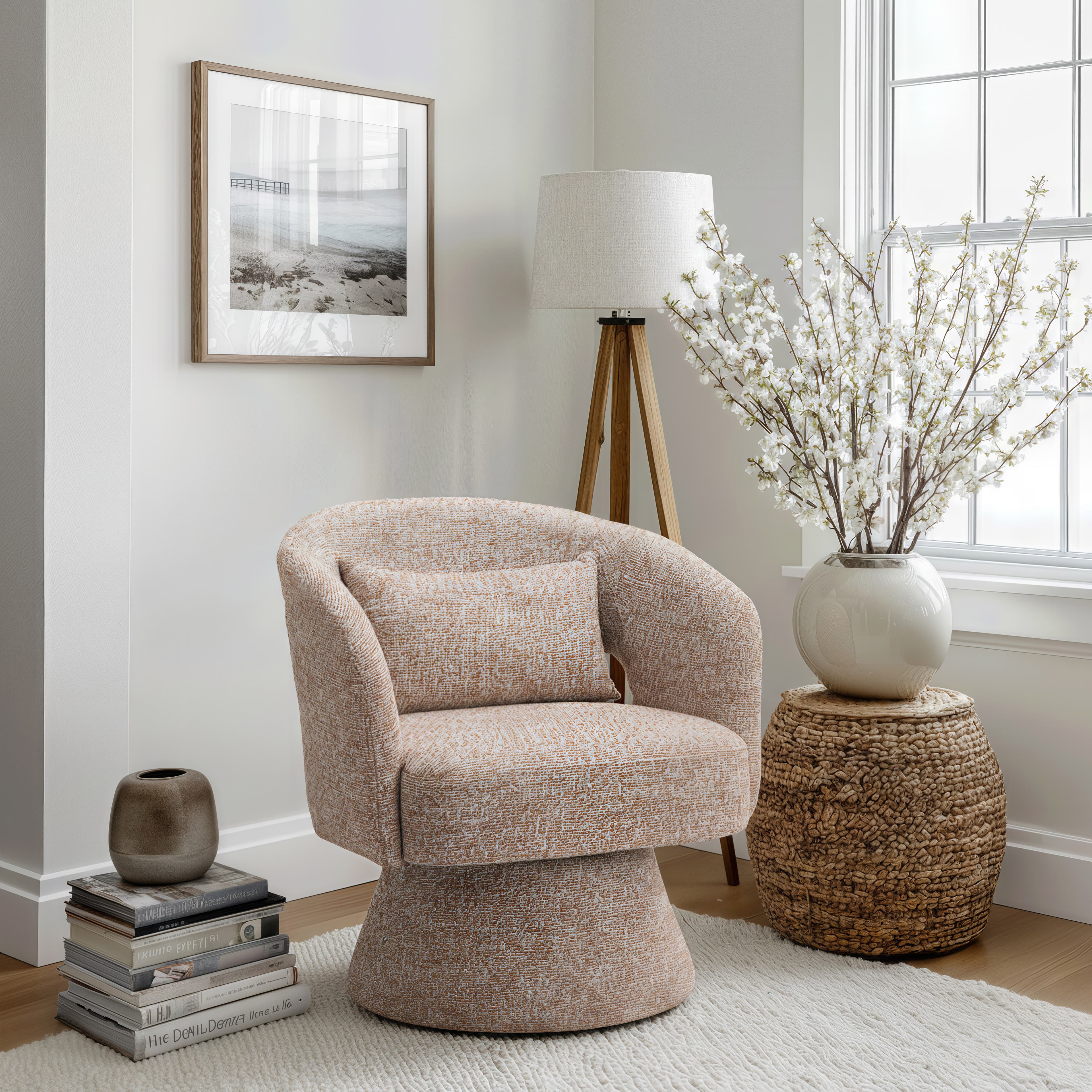 Liva Swivel Chair Frosty Brown product image