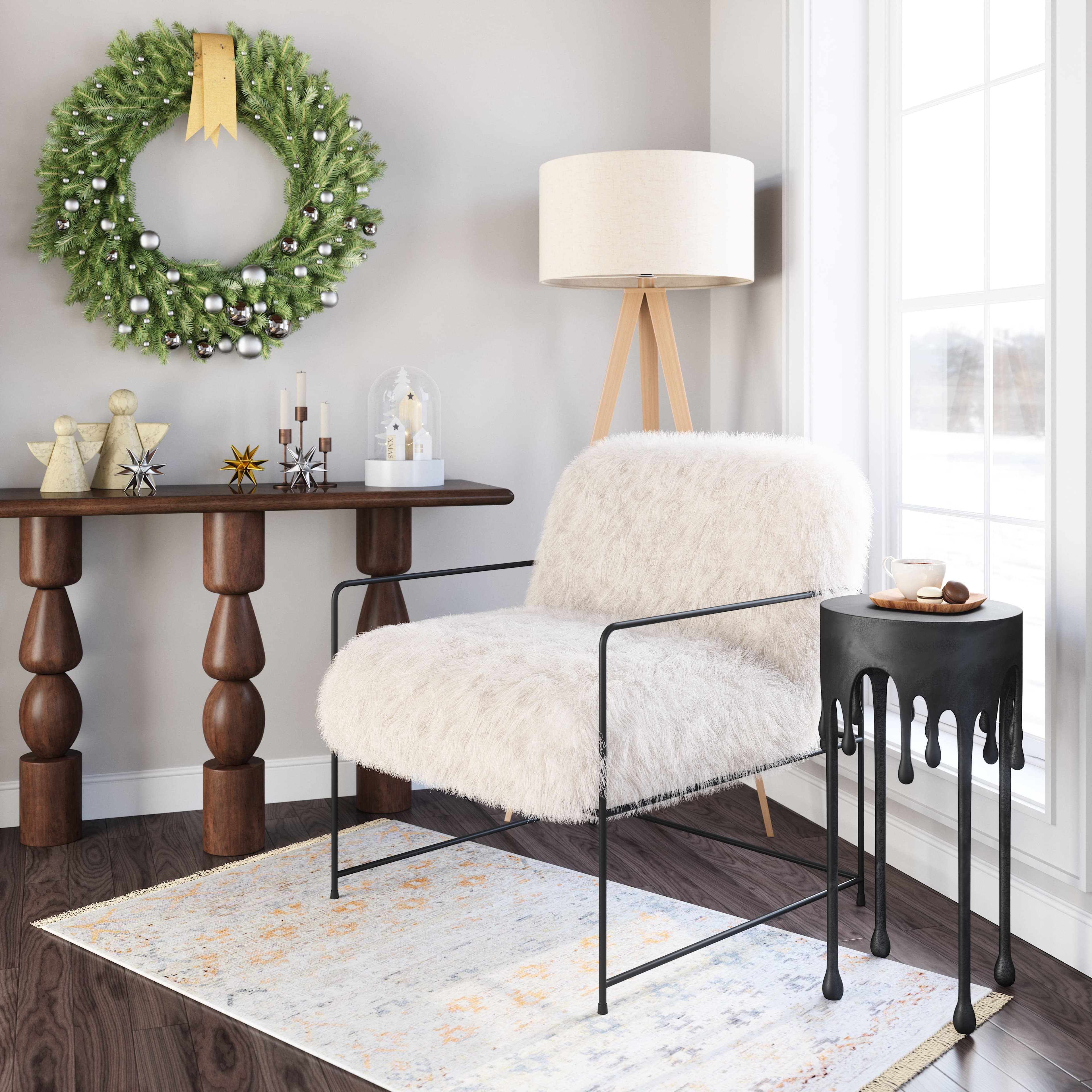Pelut Accent Chair White product image