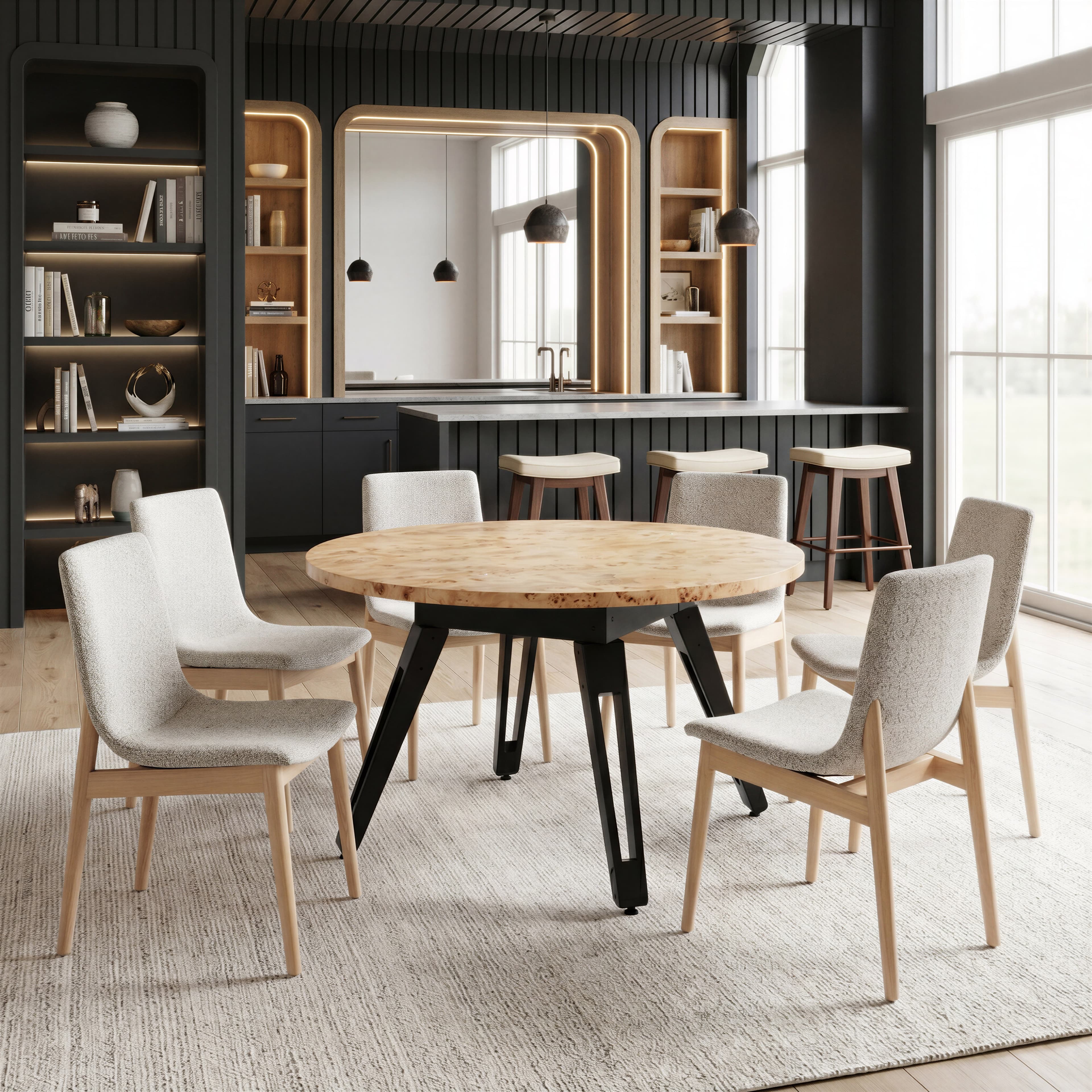 Divat Counter Stool (Set of 2) Beige & Walnut product image