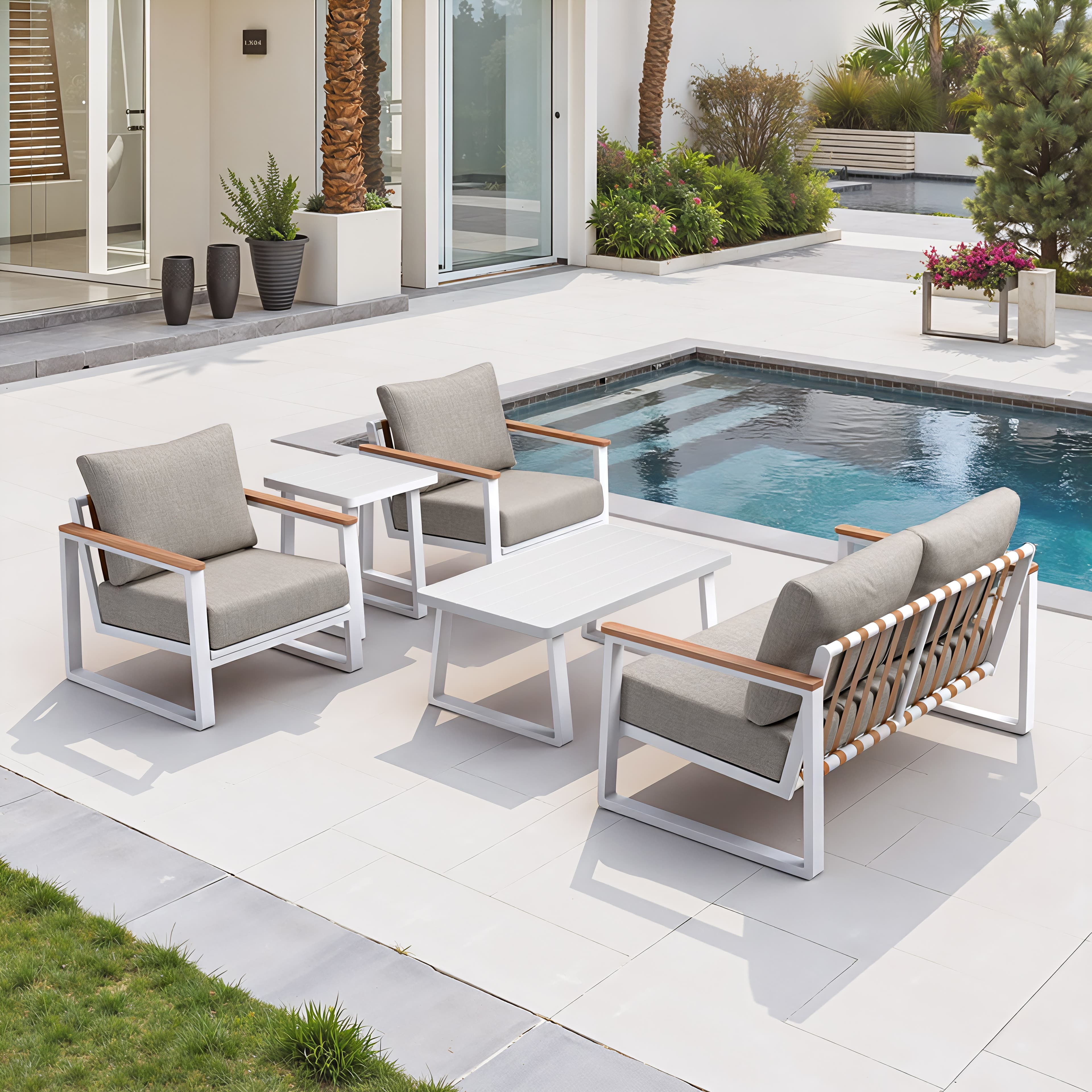 Welt Sofa Taupe & White product image