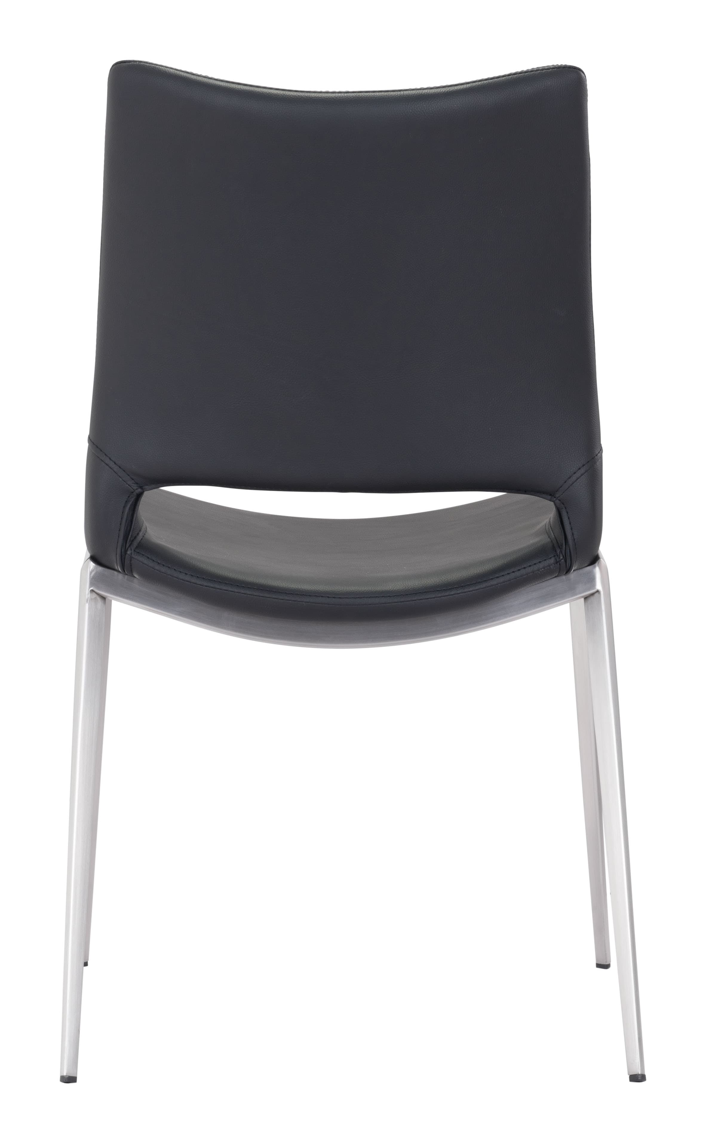 Ace Dining Chair (Set of 2) Black & Silver product image