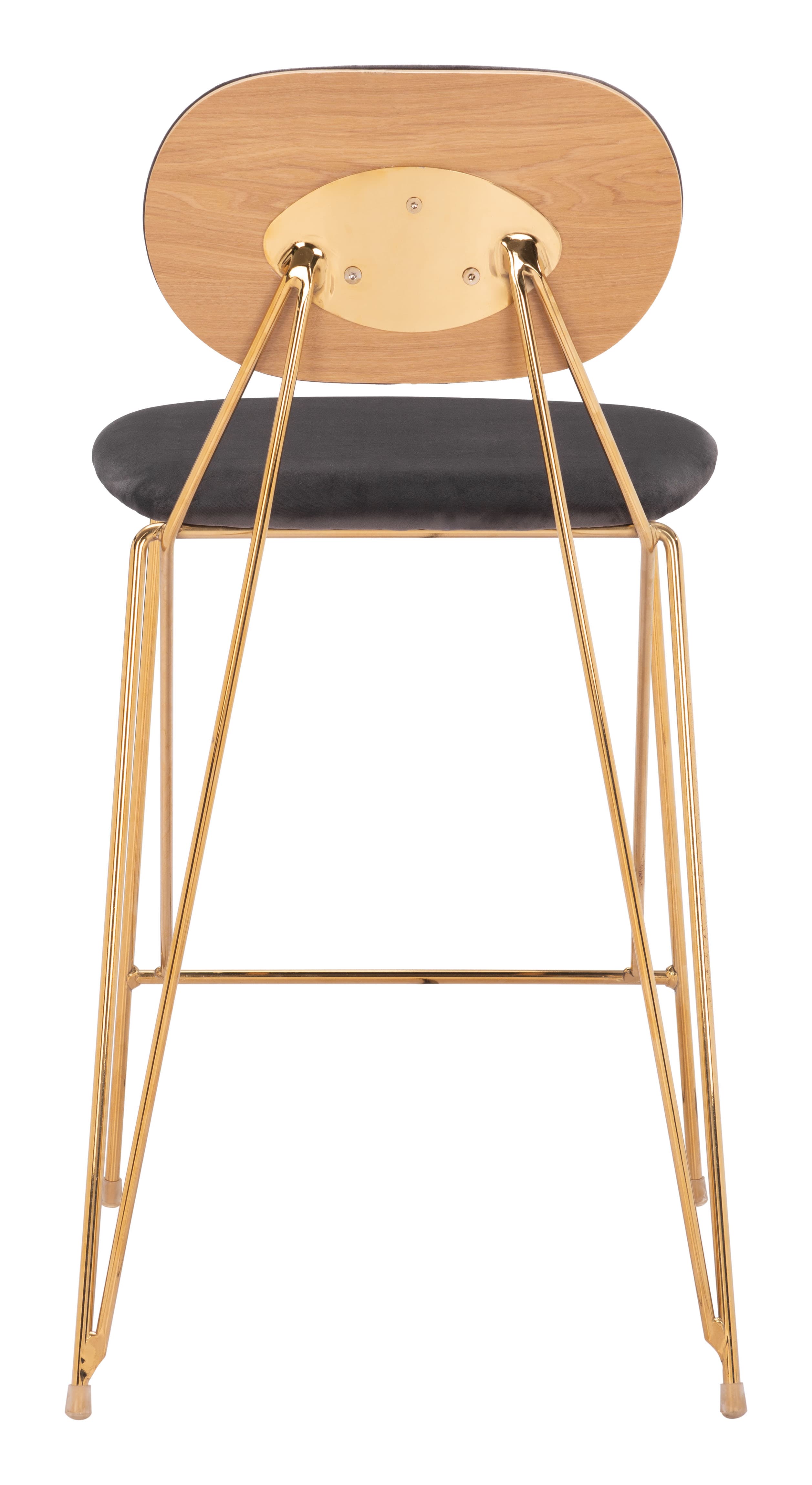 Georges Counter Stool (Set of 2) Gray & Gold product image
