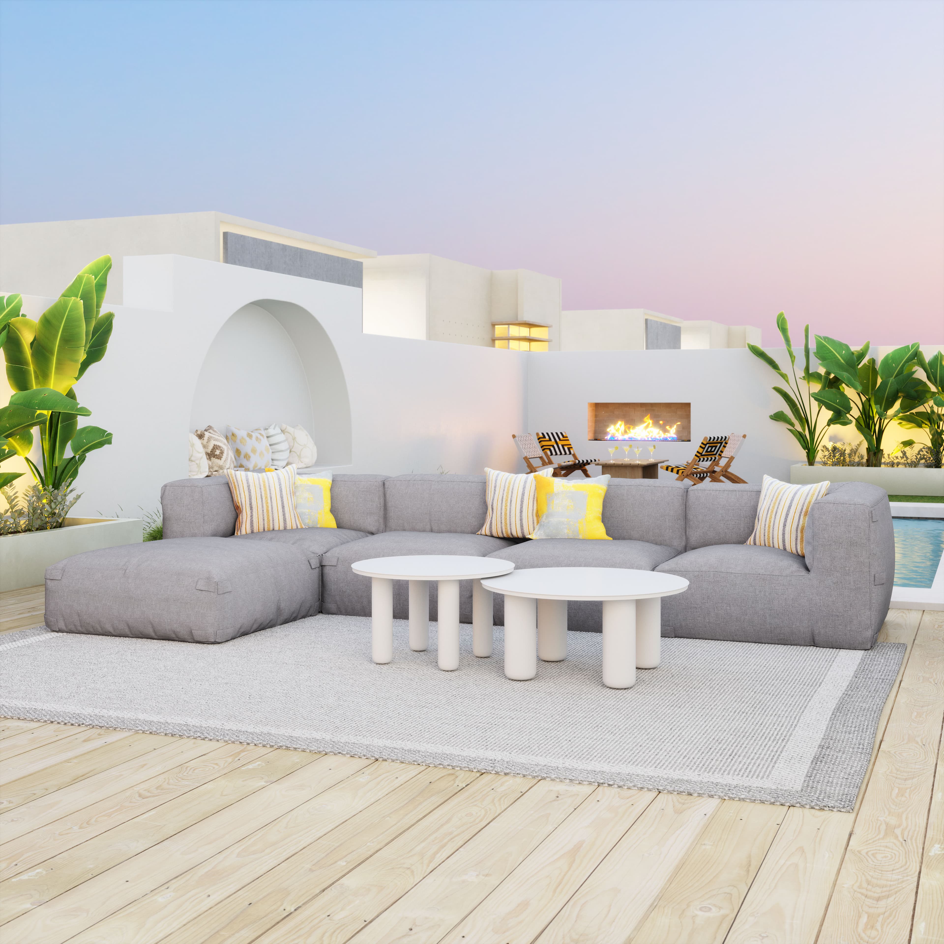 Luanda Ottoman Gray product image
