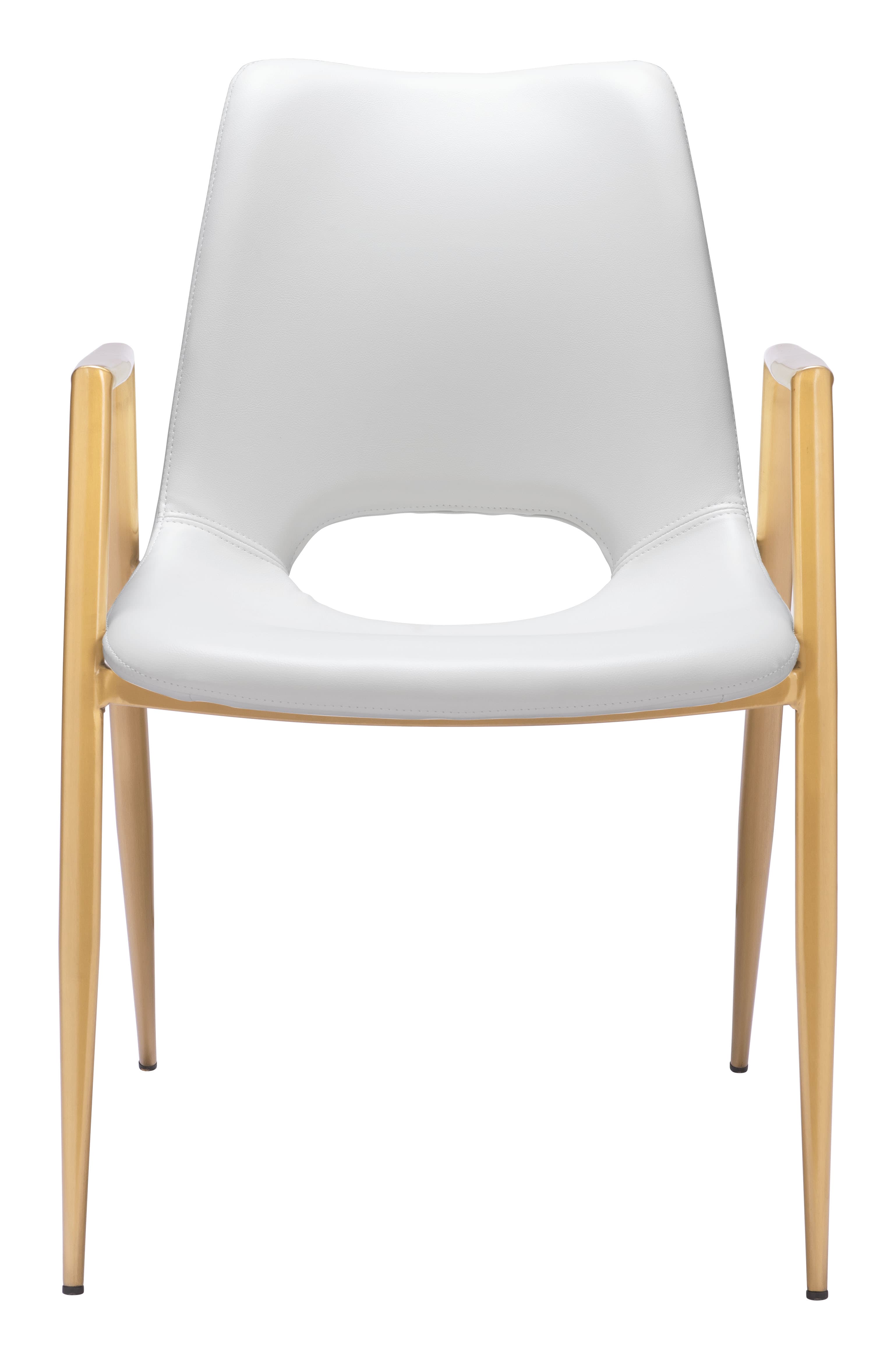 Desi Dining Chair (Set of 2) White & Gold product image