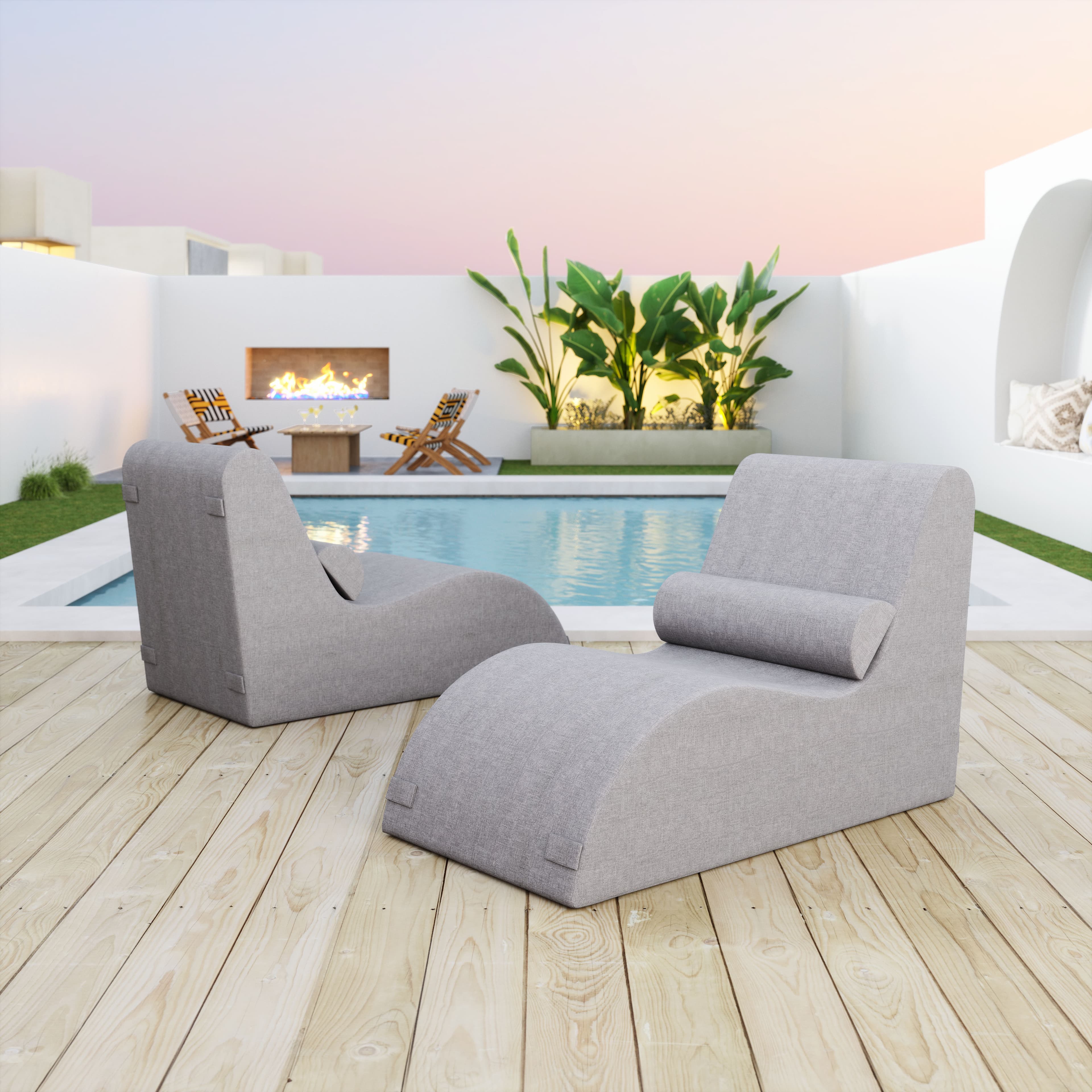 Luanda Chaise Lounge Gray product image