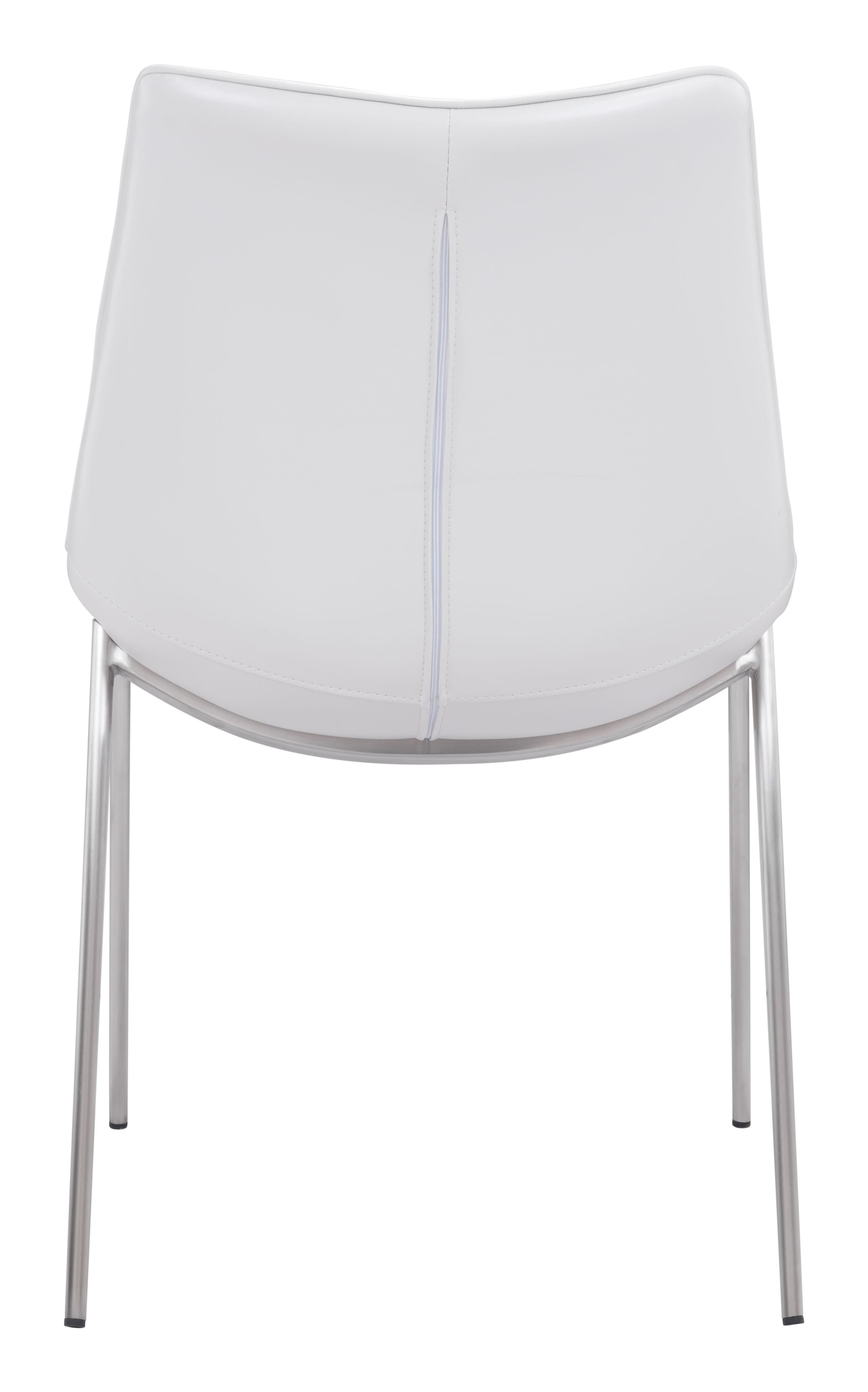 Magnus Dining Chair (Set of 2) White & Silver product image