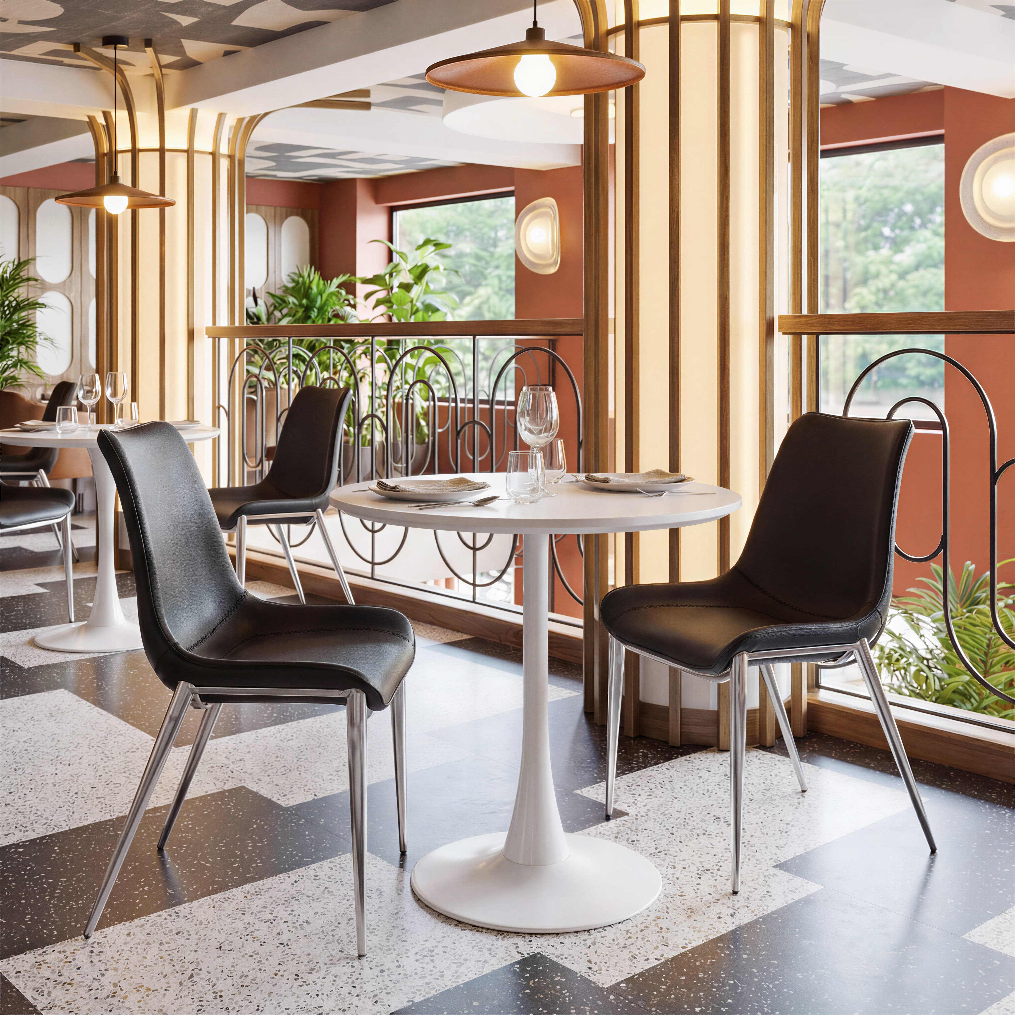 Magnus Dining Chair (Set of 2) Black & Silver product image